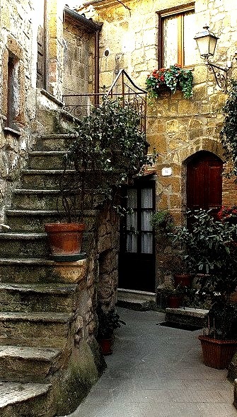 Stairway, Pitigliano, Tuscany, Italy