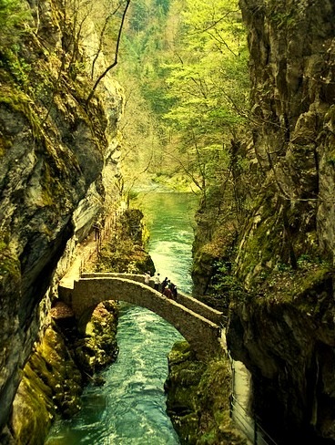 Stone Bridge, Gorges de l'Areuse, Switzerland