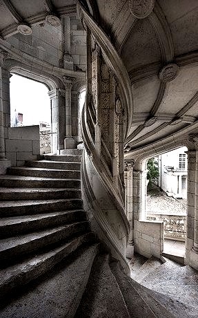 Spiral Staircase, Chateau de Blois, Loire Valley, France
