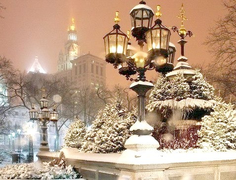 Snowy Night, New York City